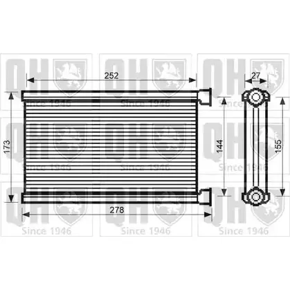 Радиатор печки, теплообменник QUINTON HAZELL RATU HQ 674413 QJMFP QHR2234 изображение 0