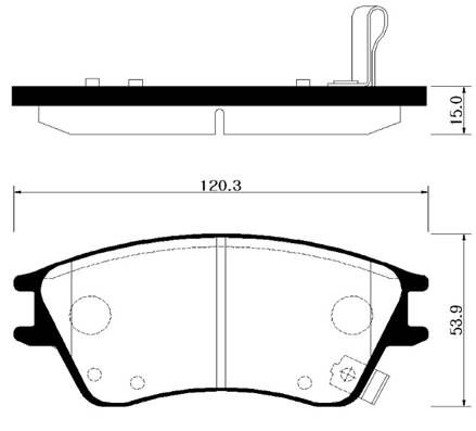 Тормозные колодки передние Hyundai elantra 00- avante 01- HSB 60118916 D 431YSU HP0020