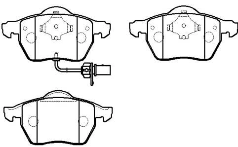 Тормозные колодки, дисковые, комплект HSB MU2MR HP5253 1424667077 FN2 BU8 изображение 0