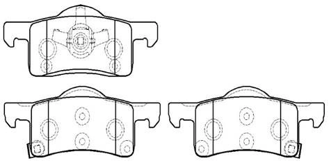 Тормозные колодки, дисковые, комплект HSB HP8137 WYFS AFI ZF5RF0 1424667107 изображение 0