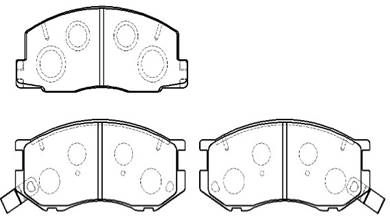 Тормозные колодки, дисковые, комплект HSB 1424646273 JJTG7I HP9125 9N A48 изображение 0