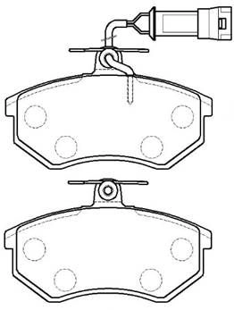 Тормозные колодки, дисковые, комплект HSB VW VV3D7 O819CZ HP9344 1424646354 изображение 0