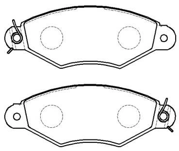Тормозные колодки, дисковые, комплект HSB HP9550 1424554507 Z98HC3 PCS YR
