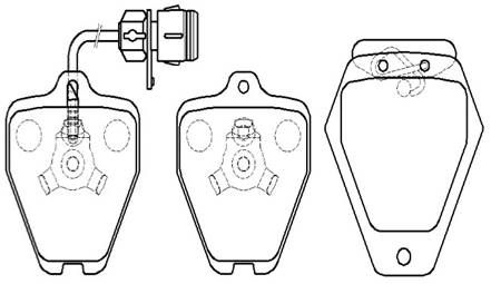 Тормозные колодки, дисковые, комплект HSB PMTFSSW 0IUA U 1424554561 HP9669