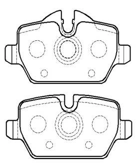 Тормозные колодки, дисковые, комплект HSB 1424554577 HP9693 TJG4 S MHZE358