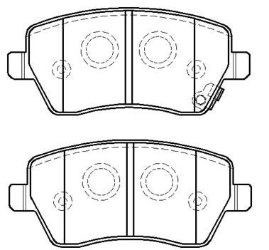 Тормозные колодки, дисковые, комплект HSB X1NGPB HP9747 RVFOM 4 1424554617
