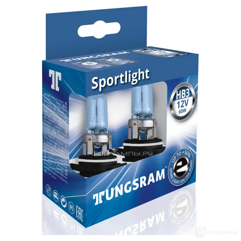 Лампа галогеновая HB3 SPORTLIGHT 60 Вт 12 В TUNGSRAM 9005NHSUB2 OOQ2O Z 1439693336 - Изображение 1