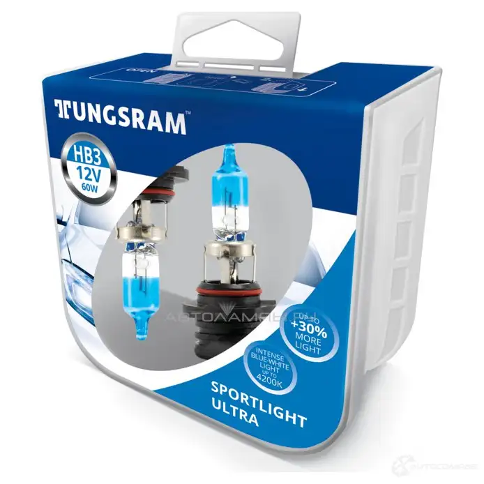 Лампа галогеновая HB3 SPORTLIGHT ULTRA 60 Вт 12 В TUNGSRAM 1439693346 3G X1TX 9005SBUPB2 - Изображение 1