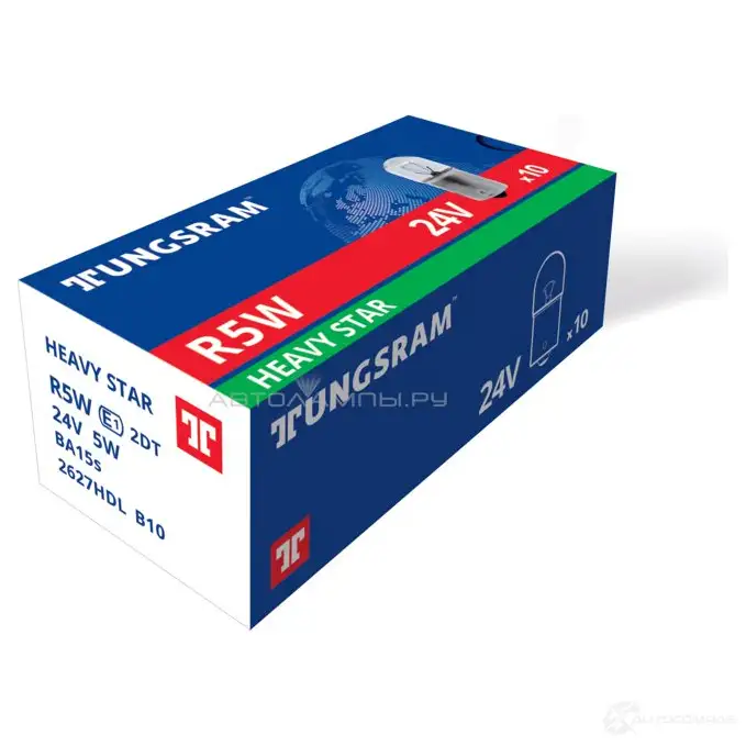 Лампа R5W 5 Вт 24 В TUNGSRAM 1439693435 9I7X Z 2627HDLB10 - Изображение 1