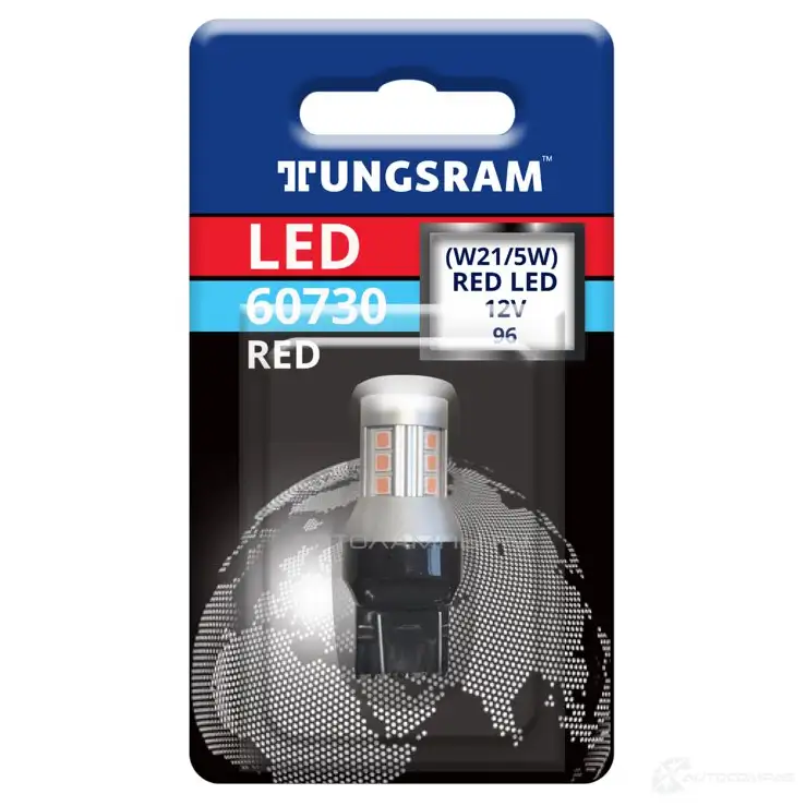 Лампа светодиодная W21/5W 0.5 Вт 12 В TUNGSRAM YGKI WE 60730BL1 1439693658 - Изображение 1