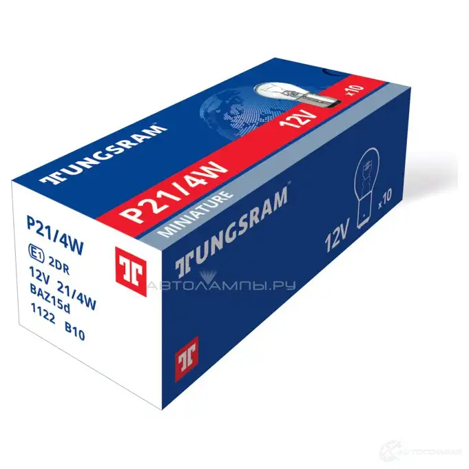 Лампа P21/4W 21/4 Вт 12 В TUNGSRAM FDY EA 1122B10 1439693763 изображение 0