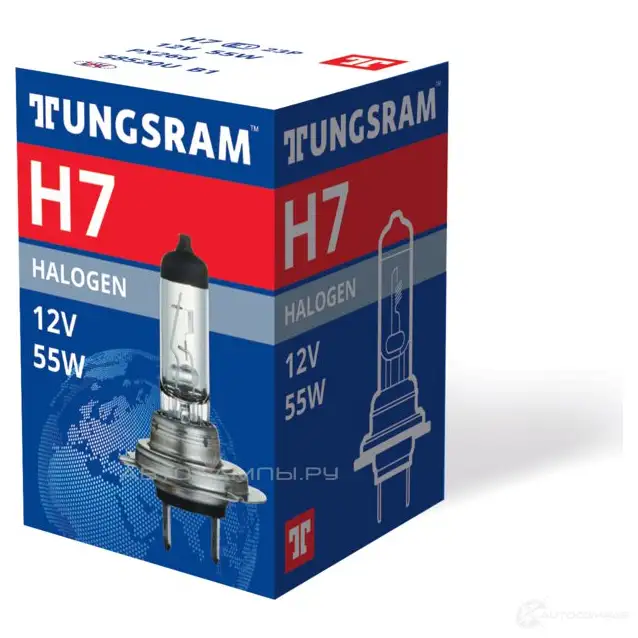 Лампа галогеновая H7 55 Вт 12 В TUNGSRAM 1439693780 PH S2Q 58520U - Изображение 1