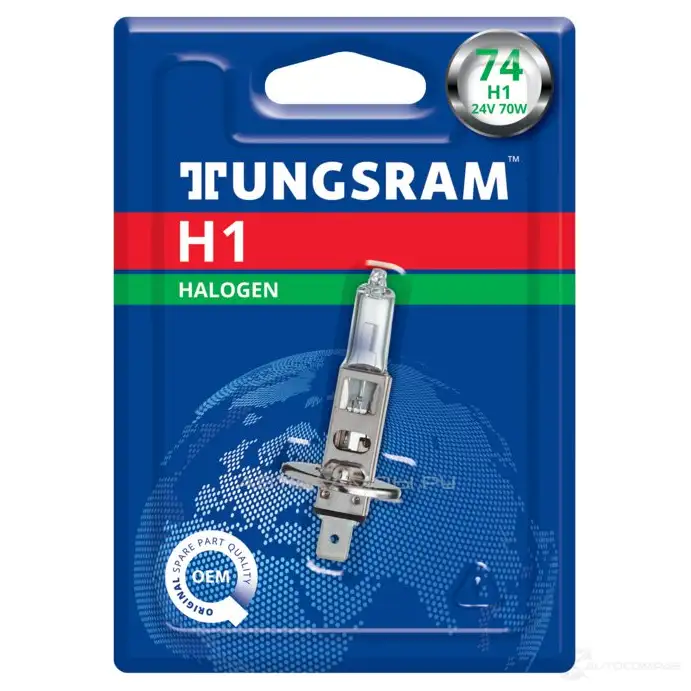 Лампа галогеновая H1 70 Вт 24 В TUNGSRAM 8B3 13BY 50320UBL1 1439693877 - Изображение 1