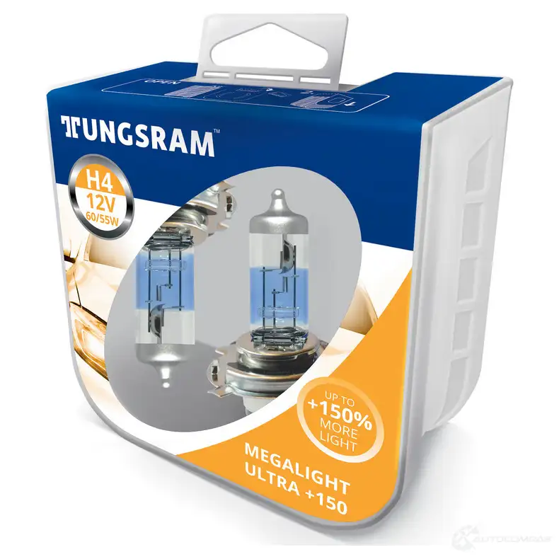 Лампа галогеновая H7 MEGALIGHT ULTRA +150% 55 Вт 12 В TUNGSRAM 1439691620 YC PDXM 58520NXNUPB2
