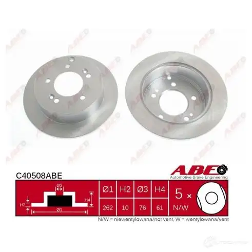 Тормозной диск ABE 5900427203969 9 T5ZEP 3340377 C44014ABE - Изображение 1