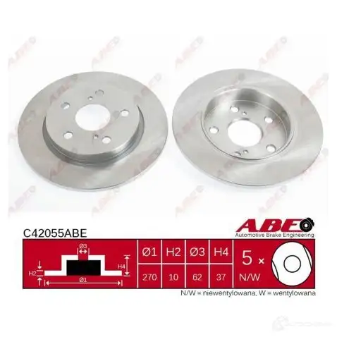 Тормозной диск ABE C43014ABE 3340356 5900427203730 PF6 VK - Изображение 1
