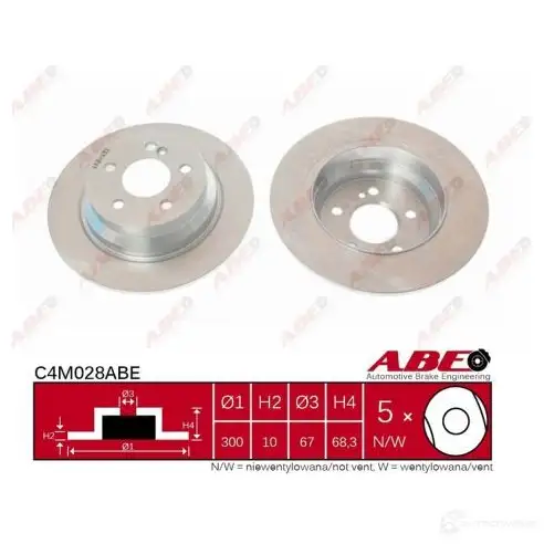 Тормозной диск ABE 5900427205895 3340569 79RM 3O C4M028ABE - Изображение 1