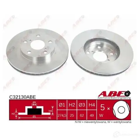 Тормозной диск ABE C32130ABE 3 PCI0 3339623 5900427196414 - Изображение 1