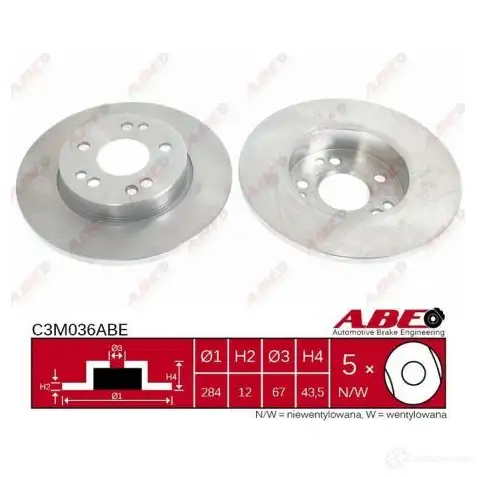 Тормозной диск ABE 5900427200494 3340030 Y T5SG C3M036ABE - Изображение 1
