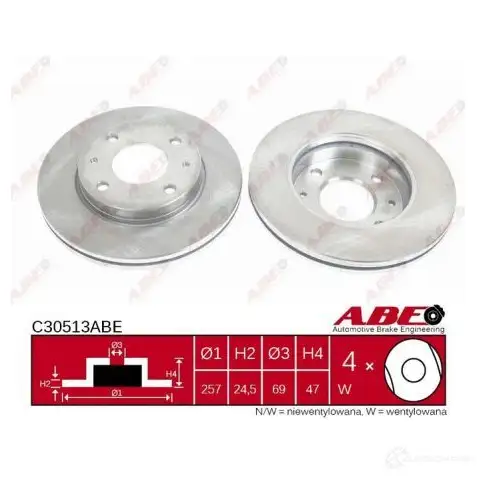 Тормозной диск ABE C30513ABE 5900427195332 J 33PB 3339514 - Изображение 1