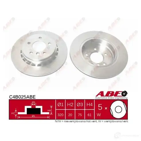 Тормозной диск ABE C4M030ABE CBB K69 3340571 5900427205918 - Изображение 1