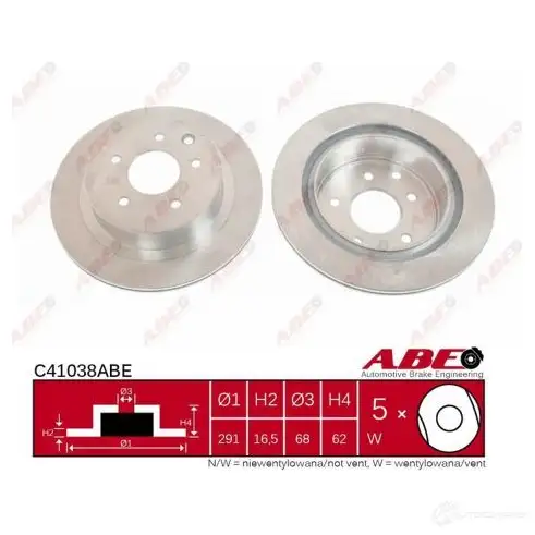 Тормозной диск ABE C41038ABE 5900427203129 3340301 G5WJI J - Изображение 1