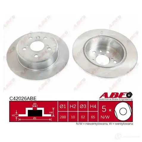 Тормозной диск ABE C42026ABE 3KC8 1 3340323 5900427203358 - Изображение 1
