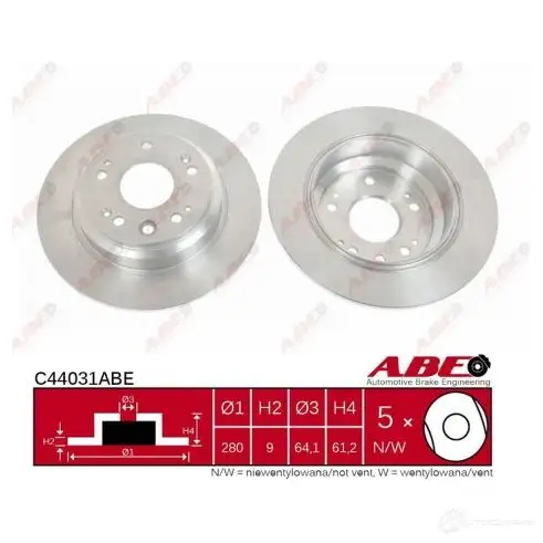 Тормозной диск ABE 2P3 C1 3340388 C44031ABE 5900427204041 - Изображение 1