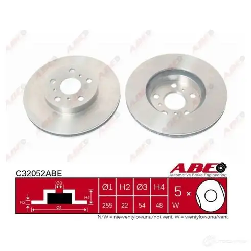 Тормозной диск ABE 3339583 C32052ABE 5900427196056 074 90DF изображение 0
