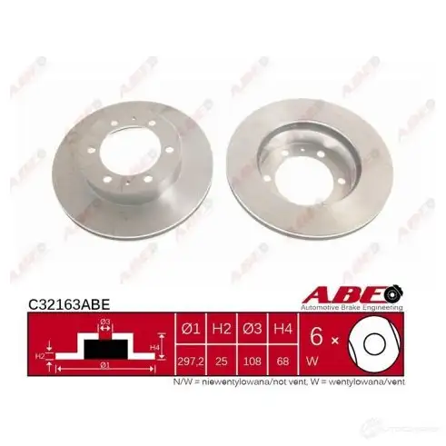 Тормозной диск ABE 3339646 C32163ABE 4H QHO5H 5900427196629 - Изображение 1