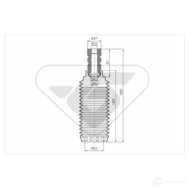 Пыльник и отбойник амортизатора HUTCHINSON 3A 1IM4W 1987467 kp009