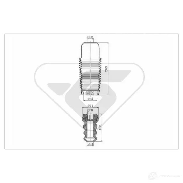 Пыльник и отбойник амортизатора HUTCHINSON kp029 M4GN DW 1987487