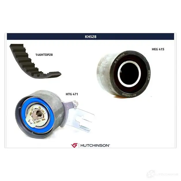 Комплект ремня ГРМ HUTCHINSON kh528 61AGW MI 1987226 3159750826044