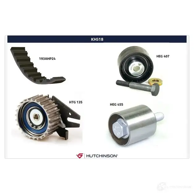 Комплект ремня ГРМ HUTCHINSON 3159750825948 R6K MOQW 1987215 kh518