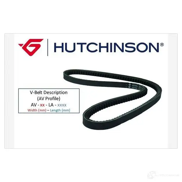 Клиновой ремень HUTCHINSON 3159750757515 av10la1210 1985692 ONOU BEF изображение 0