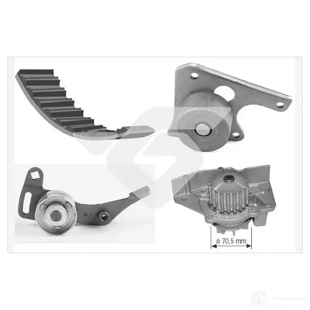 Комплект ремня грм с водяным насосом HUTCHINSON 3159750630023 GKFX Z kh01wp30 1986660