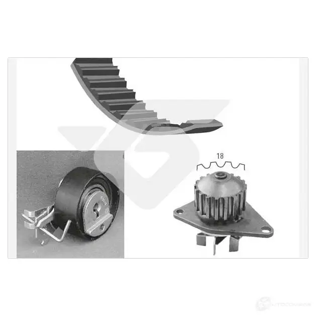 Комплект ремня грм с водяным насосом HUTCHINSON kh171wp48 1986799 3159750631709 FA44 6