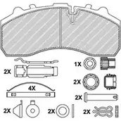 Тормозные колодки дисковые, комплект FERODO 715752 29 059 FCV1373BFE 29061