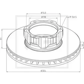 Тормозной диск PE AUTOMOTIVE BS 3832 724797 WEGMA 016.272-00A изображение 0