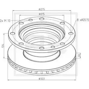 Тормозной диск PE AUTOMOTIVE BS46 52 026.654-10A V06XY3 725535