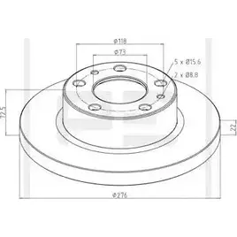 Тормозной диск PE AUTOMOTIVE 026.669-10A ETHWA 725549 BS52 35 изображение 0