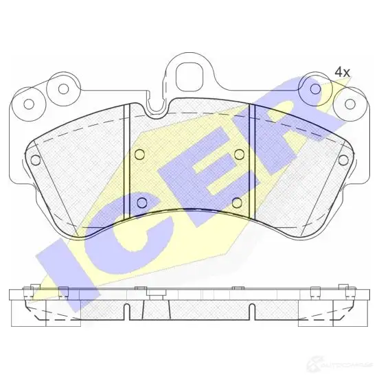 Тормозные колодки, комплект ICER 23 692 D1007-7911 181620 1508903