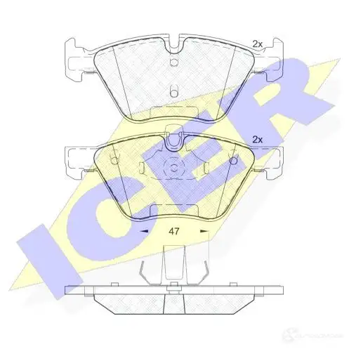 Тормозные колодки, комплект ICER 23968 181683203 1508983 2379 4 изображение 0