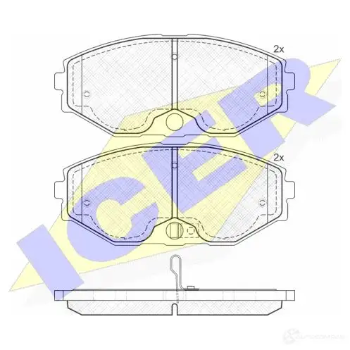 Тормозные колодки, комплект ICER 231 84 181568 1508838 23185 изображение 0