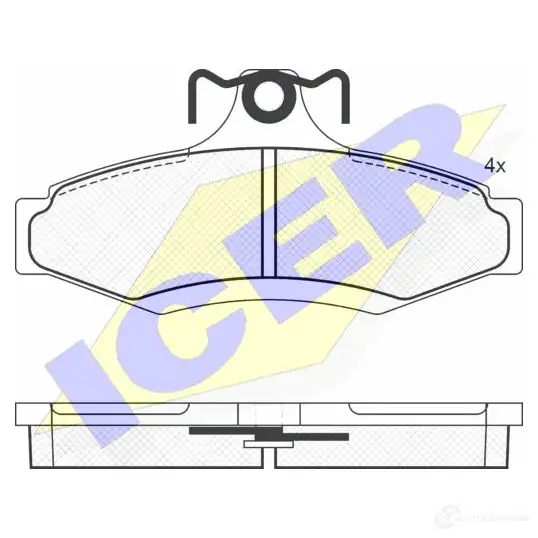Тормозные колодки, комплект ICER D724-7591 1508581 181261 232 37