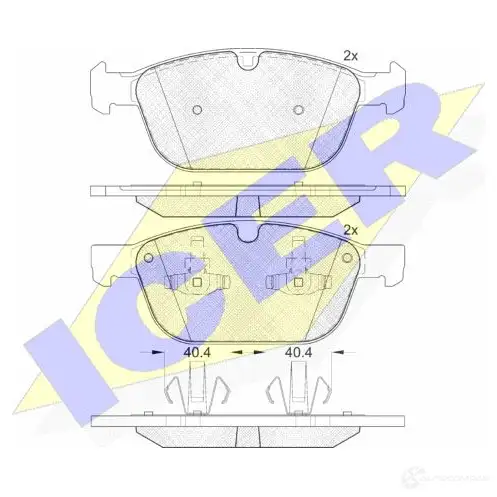 Тормозные колодки, комплект ICER 24400 181920 1509223 24 399 изображение 0