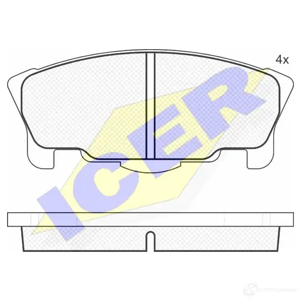 Тормозные колодки, комплект ICER G7128C 1508648 2 3783 181341