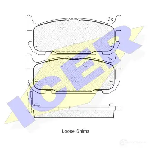 Тормозные колодки, комплект ICER 181738 24 029 1509046 24030 изображение 0