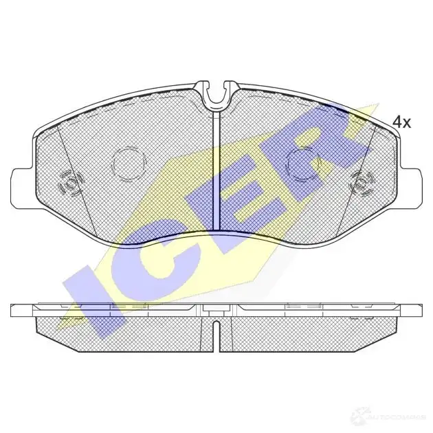Тормозные колодки, комплект ICER 142191 D1993-9223 2206 2 1507455