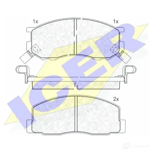 Тормозные колодки, комплект ICER 140524 1507187 20186 2 0182 изображение 0